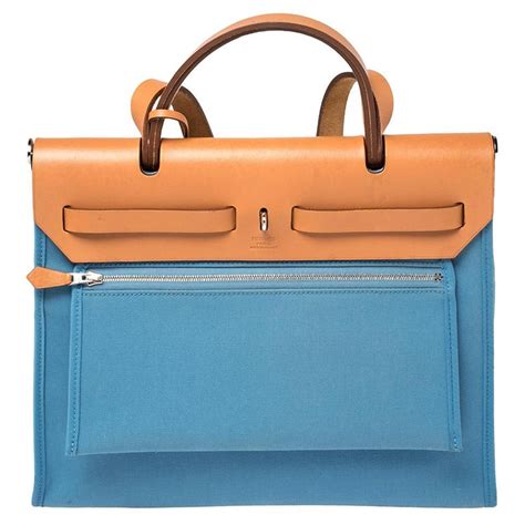 hermes herbag blue agate